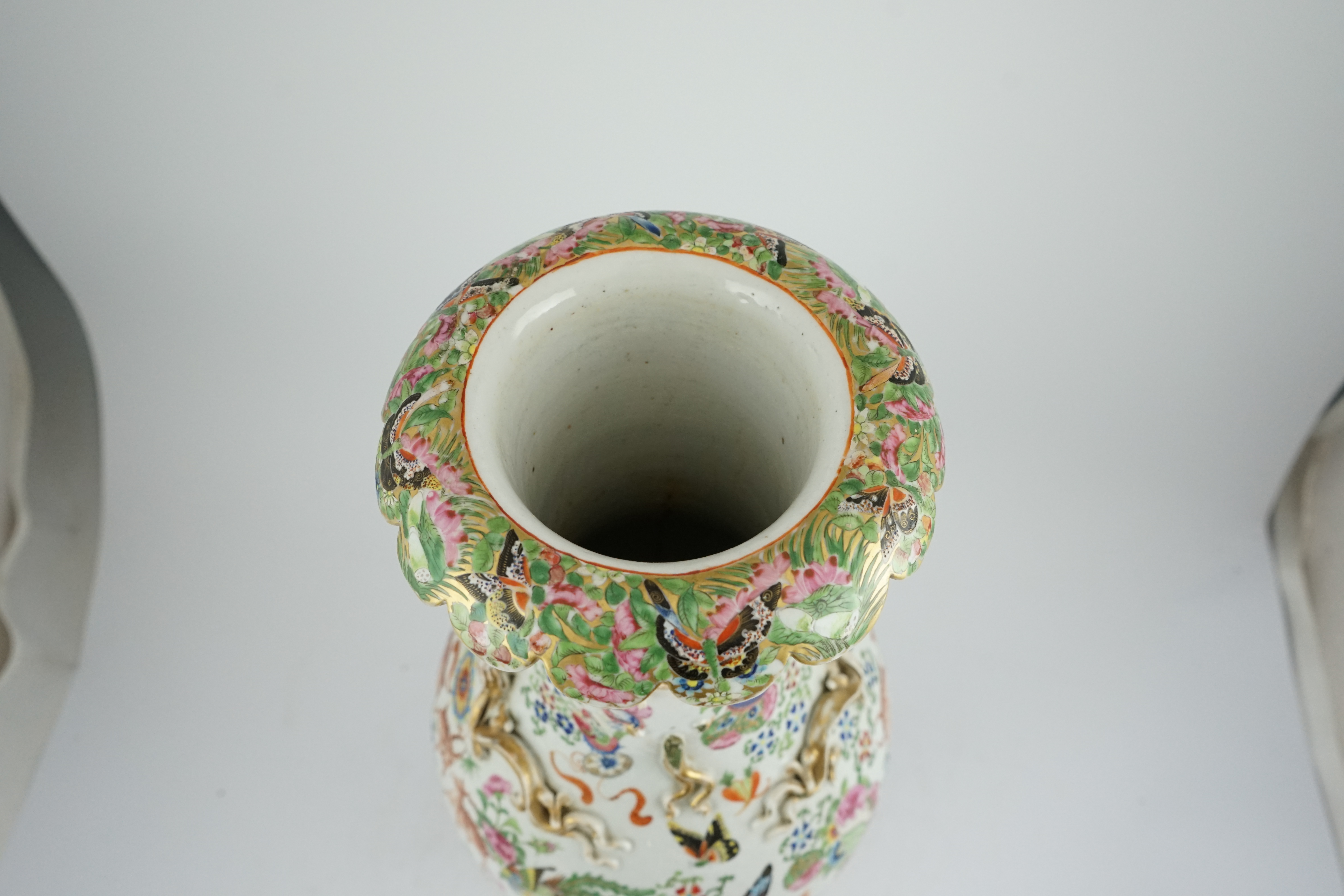 A large Chinese famille rose ‘beasts’ vase, mid 19th century